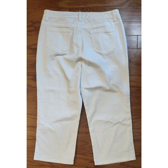 Sonoma Life Style Women Size 16 White Modern Capri Pants Jeans Mid Rise - Picture 10 of 12